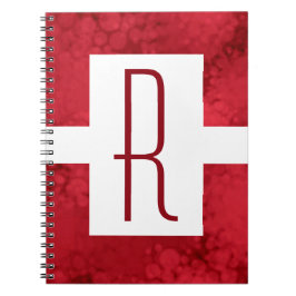 Cuaderno Monograma de espectro rojo