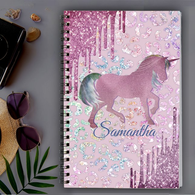 Cuaderno Monograma de estampado de animal de Unicornio lind (Subido por el creador)