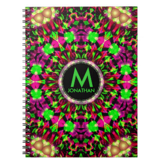 Cuaderno Monograma de explosión psicodélica
