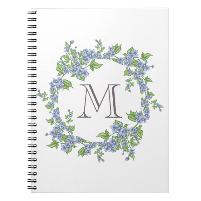 Cuaderno Monograma de flor (Frente)