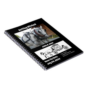 Cuaderno Monograma de fotografía del vagón de caballos golp