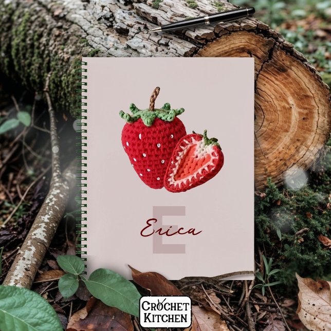 Cuaderno Monograma de fresa de crujiente de Moda de abeja r (Subido por el creador)