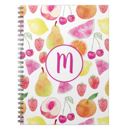 Cuaderno Monograma de frutas Watecolor