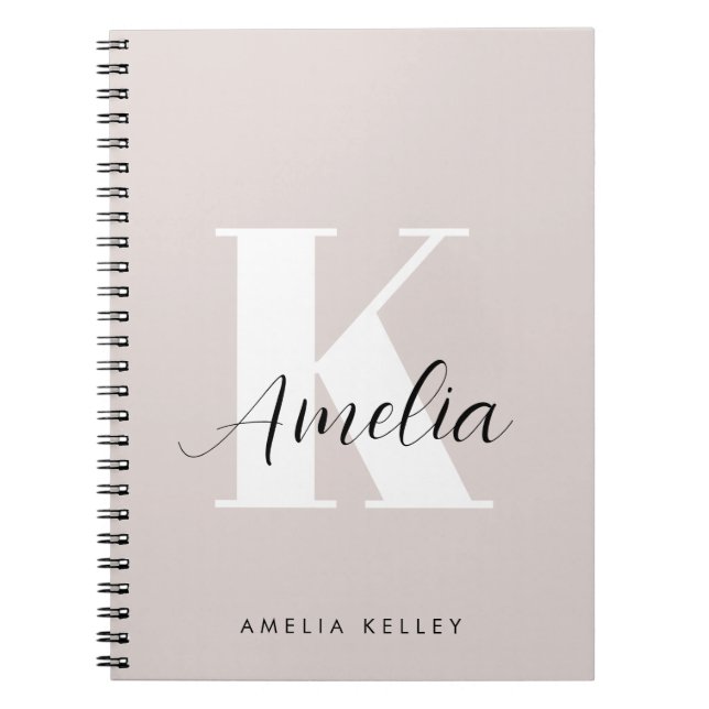 Cuaderno Monograma de guión moderno (Frente)