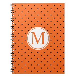 Cuaderno Monograma de Halloween inspirado en calabaza   Lib