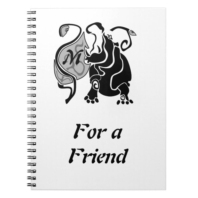 Cuaderno Monograma de Hippo enojado (Frente)