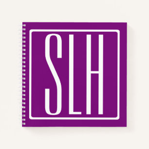 Cuaderno Monograma de iniciales modernas en negrita 3 Bla