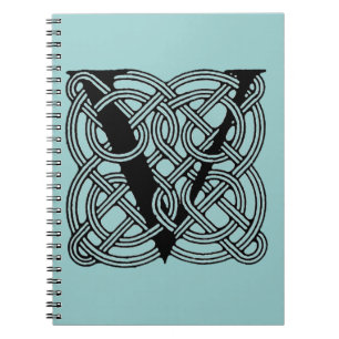 Cuaderno Monograma de Knot celta vintage