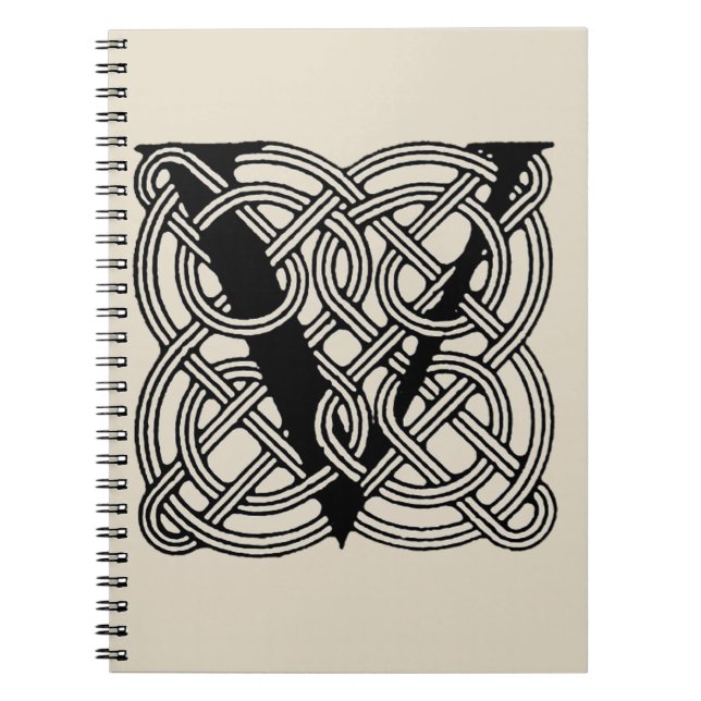 Cuaderno Monograma de Knot celta vintage (Frente)