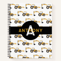 Monograma de la camioneta de construcción Backhoe 