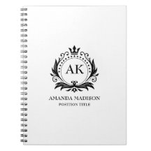 Monograma de la corona de lujo negro