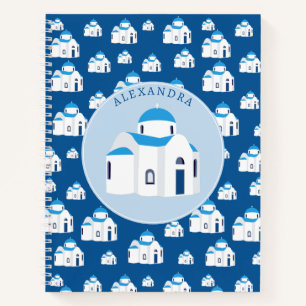 Cuaderno Monograma de la Iglesia del Domo Azul de Santorini