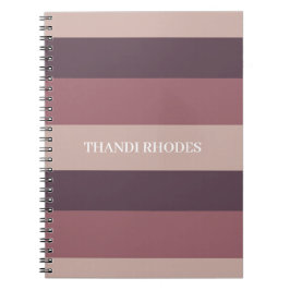 Cuaderno Monograma de la paleta de colores de bandas Rubor