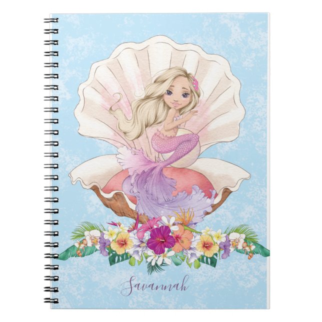 Cuaderno Monograma de la sirena de las niñas (Frente)