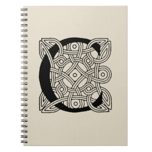 Cuaderno Monograma de letra C con nudo celta vintage