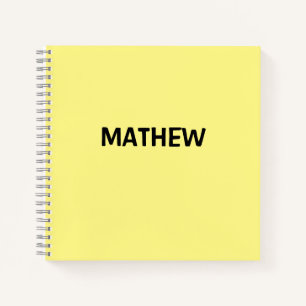 Cuaderno monograma de letra inicial simple añade tu nombre