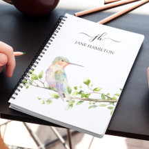Monograma de letra Script Hummingbird