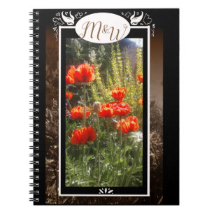 Cuaderno Monograma de los sentidos de la adormidera roja