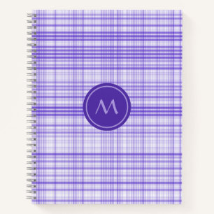 Cuaderno Monograma de lustra blanca azul