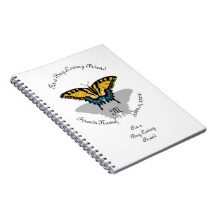 Cuaderno Monograma de mariposa de cola tragada