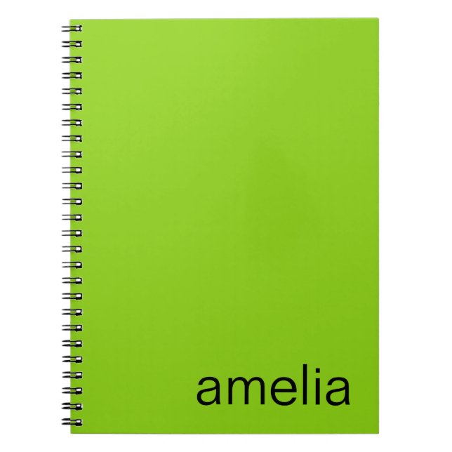 Cuaderno Monograma de moda Lime Green (Frente)
