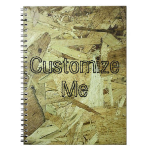 Cuaderno Monograma de nombre de bricolaje con grano de made
