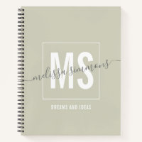 Monograma de nombre de guión moderno