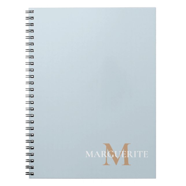Cuaderno Monograma de nombre personalizado (Frente)
