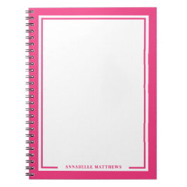 Cuaderno Monograma de Nombre Rosa