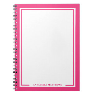 Cuaderno Monograma de Nombre Rosa