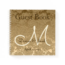 Monograma de oro elegante Boda moderno