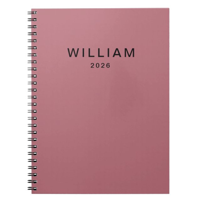 Cuaderno Monograma de oro Rosa personalizado | Personalizad (Frente)