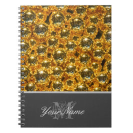 Cuaderno ¡Monograma de personalizable con bolas de navidade