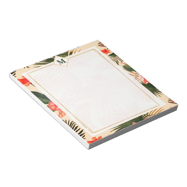 Cuaderno monograma de plantas tropicales (Lado Derecho)