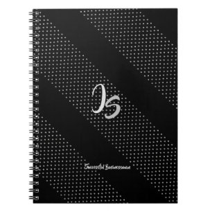 Cuaderno Monograma de plata personal del "hombre de