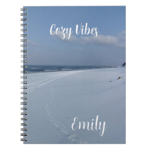 Cuaderno Monograma de Playa Invernal con Vibracion