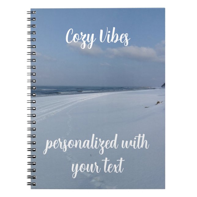 Cuaderno Monograma de Playa Invernal con Vibracion (Frente)