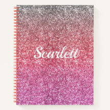 Monograma de Purpurina rosado y orémbre parkeliano