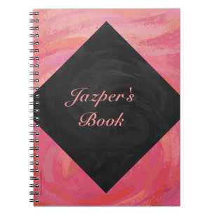 Cuaderno Monograma de remolino de salmón