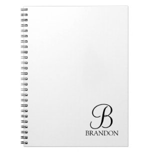 Cuaderno Monograma de script personalizado y bloc de notas