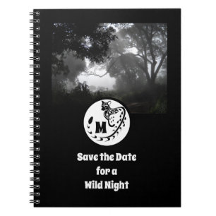 Cuaderno Monograma de silueta genética grande localizada