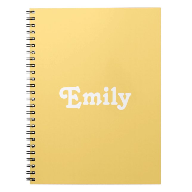 Cuaderno Monograma de texto personalizado de nombre blanco  (Frente)