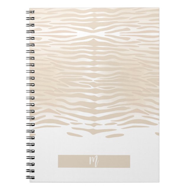Cuaderno Monograma de Tigre Blanco (Frente)