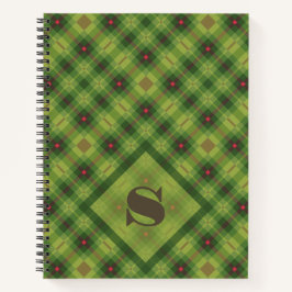 Cuaderno Monograma de tipografía negrita para Navidades ver