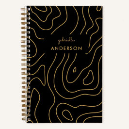 Cuaderno Monograma de Topografía y Nombre de Script de Líne