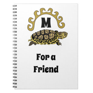 Cuaderno Monograma de tortuga deslizante de Cumberland colo