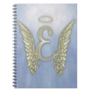 Cuaderno Monograma del ángel de la letra E
