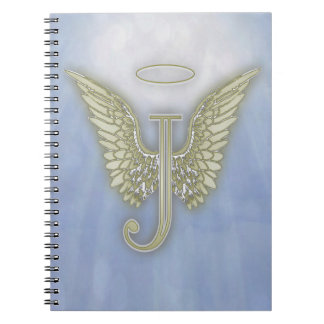 Cuaderno Monograma del ángel de la letra J