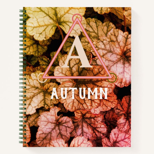 Cuaderno Monograma del arcoiris otoño/otoño - Foliage color (Anverso)