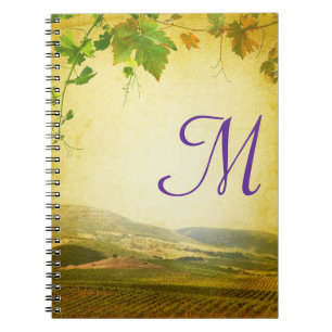 Cuaderno Monograma del campo italiano Libro de notas inicia
